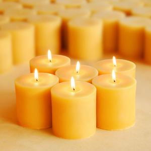 2 x 2 inch Natural Beeswax Pillar Candles Gift Set of 6, Smokeless Dripless Pure Organic Small Beeswax Candle with Natural Scent for Bedroom Study Decoration Travel Blackout Housewarming Gift, Yellow, 6 pack
