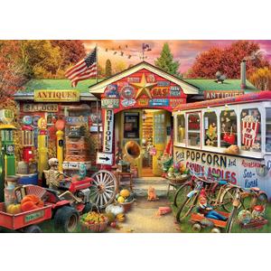 Springbok Rural Antique Shop 1000 Piece Jigsaw Puzzle for Adults - Fall at The Antique Store - Unique Cut Pieces - Made in USA