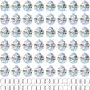 MerryNine 48 Pcs 30mm Clear Crystal Ball Prism Sun Shine Catcher Rainbow Pendants Maker, Hanging Crystals Prisms for Windows, for Feng Shui, for Gift (30mm/1.18" 48pack, 48)