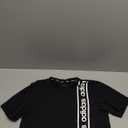 Adidas Black & White Cropped Tee XS 100% Cotton Women Comfy Exercise Outfit