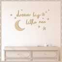 Briwooody 15 Pcs Moon and Stars Nursery Decor Dream Big Little One Wall Decor Boho Neutral Babyroom Wall Art Nursery Sign for Boys Girls Bedroom Home Farmhouse Living Playroom(Wood Color)