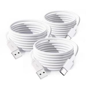 3-Pack USB A to USB C Car Carplay Cable for iPhone 17, 17 Air, 17 Pro, 17Pro Max, iPhone 16, 16 Plus, 16 Pro, 16Pro Max, 16E, 15, 15 Plus, 15 Pro, 15Pro Max, iPad 10th, iPad Pro 12.9" 13" 11"(6.5ft)
