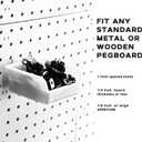 Sieral 30 Pcs Pegboard Organizer Accessories Kit Includes Peg Board Shelving Storage Basket Organizer Bins Hooks Loops Cup with Cup Holder for Garage Room Wall Attachments Tools(White, Silver)