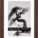 5x7 Picture Frame,Premium Oak Solid Wooden Photo Frame With HD Glass,Display for 4x6 Photo Prints With Mat Or 5x7 Picture Without Mat,For Wall Decor Aesthetic Or Desk Decoration.