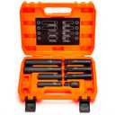 Dynofit 8Pc Lug Nuts Key Kit, Aftermarket Lug Nut Socket Easily Removing Spline and Hex Style Aftermarket Wheel Lug Nuts | 5, 6, 7, 12 Spline and Hex Key Set, Cr-V Steel