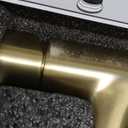 Bathroom Sink Faucet with Pull Out Sprayer, Single Handle Modern Bathroom Basin Faucet with Pop-up Sink Drain Stopper & Deck Plate 1 or 4-inch Centerset 3 Hole, Gold