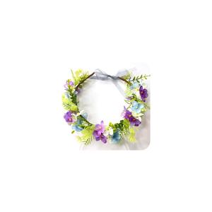 Flower Crown for Women, Floral Headband Women Headpiece Flower Hair Accessories for Weeding Bride Cosplay Party Festival Photos (Forget-me-not Purple Blue, Adjustable)