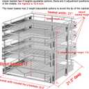 DINDON Pull Out Cabinet Organizer (22-1/2" W x 21-1/2"D), Cabinet Pull Out Shelves, 2 Tier Pull Out Drawers for Kitchen Cabinets, Wire Basket Slide Out Shelf, Pot and Pan Organizer