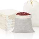 Tatuo 400 Pcs Cotton Muslin Bags with Drawstring Reusable Cloth Sachet Pouch Empty Gift Canvas Bags Bulk for Jewelry Home Party Favors (5 x 7 Inch)