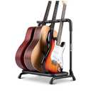 CAHAYA Multi Guitar Rack: 3 Holder Stand, Universal Guitar Display Rack With Thick Rubber Padding for Classical, Acoustic and Electric Guitars & Bass CY0344