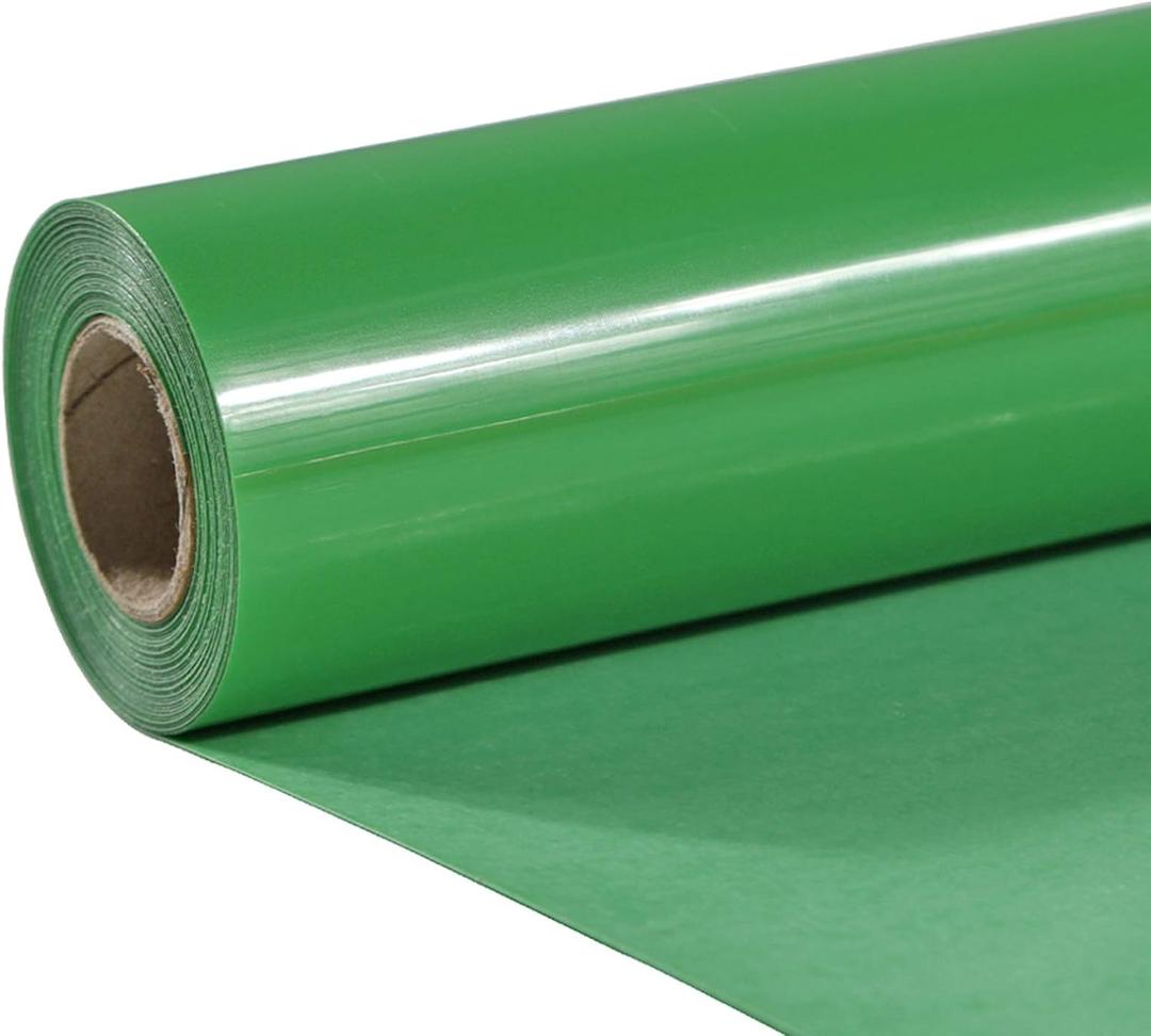 TUMIYA Fruit Green Heat Transfer Vinyl HTV Rolls, 12" x 8ft Iron on Vinyl for T-Shirt, Glossy Adhesive Fruit Green HTV Vinyl for Heat Press DIY Design Easy to Cut & Weed