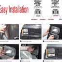 2PC 45w Rectangle 7x6 5x7 Inch Headlights 6052 6054 H5054 H6054 Hi/Low Sealed Beam Replacement For Chevy Express Cargo Van 1500 2500 3500 Jeep Wrangler Toyota Pickup Dodge Ram
