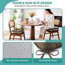 BETU Chair Cushions for Dining Chairs Set of 6, 3.5" Thick Kitchen Table Chair Pads with Ties,Non Slip Backing and Covers, Seat Cushion for Dining Room,Bar,Patio Chairs,15.5"X15.5"X3.5",Brown