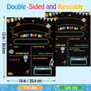 3 x 10 Packs First Day of School Sign, 12" X 10" Back to School Sign, Double-Sided Paper Chalkboard First and Last Day of Schools, Reusable Photo Prop for Kindergarten Preschool Kids with 6 Liquid Chalk