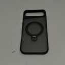 Compatible with iPhone Air Case, with 360 Magnetic Stand [Compatible with MagSafe] [Military Drop Protection] Shockproof Translucent Matte Case for iPhone Air 6.5 Inch, Black