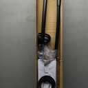 Rubbermaid Curved Shower Curtain Rod, No Drill, 50-72 Inches Adjustable Tension Shower Rod for Bathroom, Non-Slip, No Rust, Matte Black