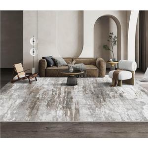 OMERAI Washable Rug 8'x10' Abstract Machine Washable Area Rugs for Living Room Ultra-Thin Non Slip Stain Resistant Modern Large Carpet for Bedroom Dining Room Office Kitchen (Brown)