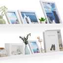 White Floating Shelves for Wall, Wooden Wall Mount Bathroom Shelves with Lip for Bedroom, 48 Inch Farmhouse Picture Ledge Shelf, Hanging Photo Shelves for Living Room Kitchen(White, 2 Pack, 48 Inch)