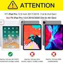 Ztotop Case for iPad Pro 12.9 Inch 2017/2015 (Old Model,1st & 2nd Gen), Premium Leather Folding Stand Folio Cover with Auto Wake/Sleep, Document Card Slots and Multiple Viewing Angles, Navy Blue