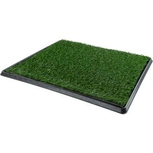 PETMAKER Artificial Grass Puppy Pee Pad with Tray, Reusable Dog Potty Training Mat for Indoor & Outdoor Use, Easy Clean Artificial Turf Surface for Dogs and Small Pets, Fake Grass Potty