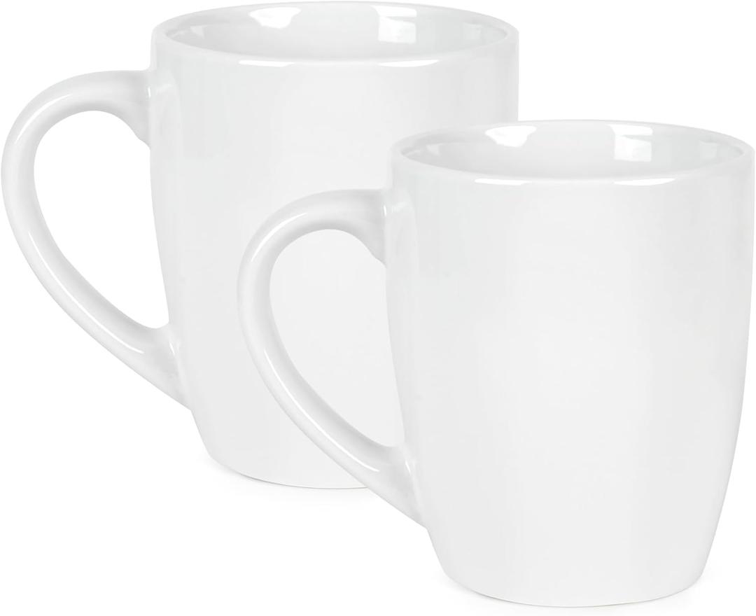 27OZ Extra Large Ceramic Coffee Mug, Jumbo Coffee Mugs, Big Tea Cups with a Large Handle for Office and Home set of 2 (White)