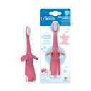 4 x Dr. Brown's Infant-to-Toddler Toothbrush, Elephant, Pink, 0-3 Years