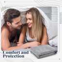 Fanfanwin 1 Pcs Couples Waterproof Mat Lover Reusable Stainproof Blanket Quiet Easy Use Mattress Protector for Adult Multi Functional Bed Sheet Couple Pleasure Comfort (80 x 80 in,Grey)