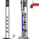 Vacuum Stand Compatible with Dyson V15 V11 V10 V8 V7 V6 with Wheels,Heavy Base Metal Bracket Holder, Storage Bracket Stand for Dyson Cordless Vacuum Cleaners & Accessories & Attachments