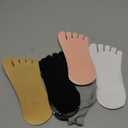 5 Pairs Sock Align Toe Socks for Bunion, Orthopedic Compression Toe Sock Women, No Show Low Cut Five Finger Socks (Toe Socks-A)