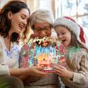 6 x Pop Up Christmas Cards, 3D Paper Woodland Winter Popup Holiday Greeting Card with Lights and Music for Family Friends in Christmas Holiday New Year - Includes Envelop and Note Card