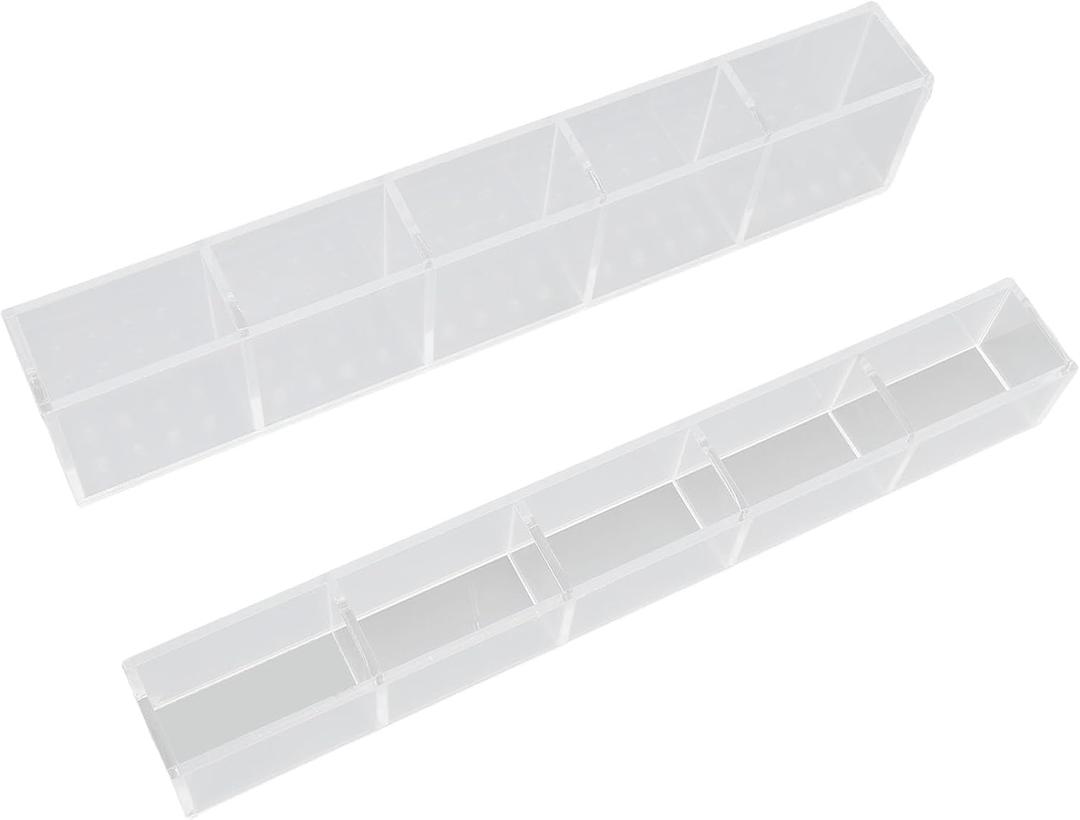 Yosoo Acrylic Straw Holder Storage, Organizer for Kitchen, Counters, and Cupboards with Transparent Adhesive, No Drilling Required