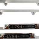 Silver License Plate Frame Cover Holder 1794 Edition for Tundra Truck Car Accessories Stainless Steel 2Pcs