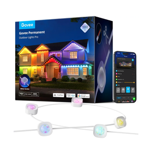 Govee Permanent Outdoor Lights Pro, 100ft with 60 RGBIC LED Lights for Daily and Accent Lighting, 75 Scene Modes for Outdoor Decor, IP67 Waterproof, Works with Alexa, Google Assistant, Matter, White