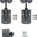 Heavy-Duty Black Exterior Sliding Barn Door Roller Kit, Outdoor Rolling Rollers, 450 lbs Capacity, Powder Coated Black, 2 Packs