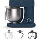 Martha Stewart 5.3Qt Stand Mixer, 12-Speed Tilt-Head Electric Kitchen Mixer with Stainless Steel Bowl, Dough Hook, Whisk & Beater, Splash Guard, Ideal for Baking Bread, Cake & Whipping, Indigo Blue