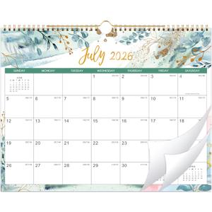 2026-2027 Calendar - Wall Calendar 2026-2027 from July 2026 to December 2027, 14.6''x11.5'', 18 Months Greenery 2027 Calendars with Large Blocks, Spiral Bound