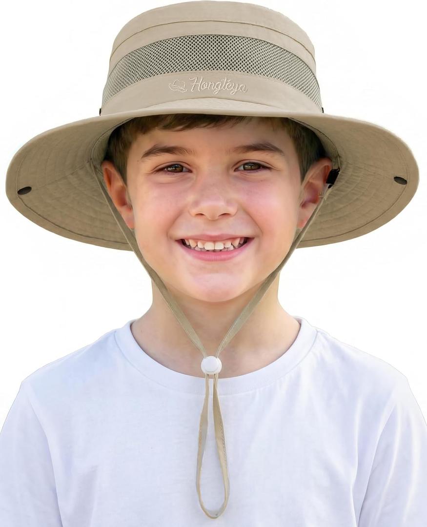 HONGTEYA Kids Sun Hat UPF 50+ Toddler Bucket Summer Hat Fishing Outdoor