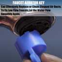 2 x Faucet Aerator Key Removal Wrench Tool with 5 Sizes M16.5, M18.5, M21.5, M22.5, M24 Concave Spout Key Sink Spout Wrench with Faucet Housing Removal Tool for Bathroom Kitchen Sinks