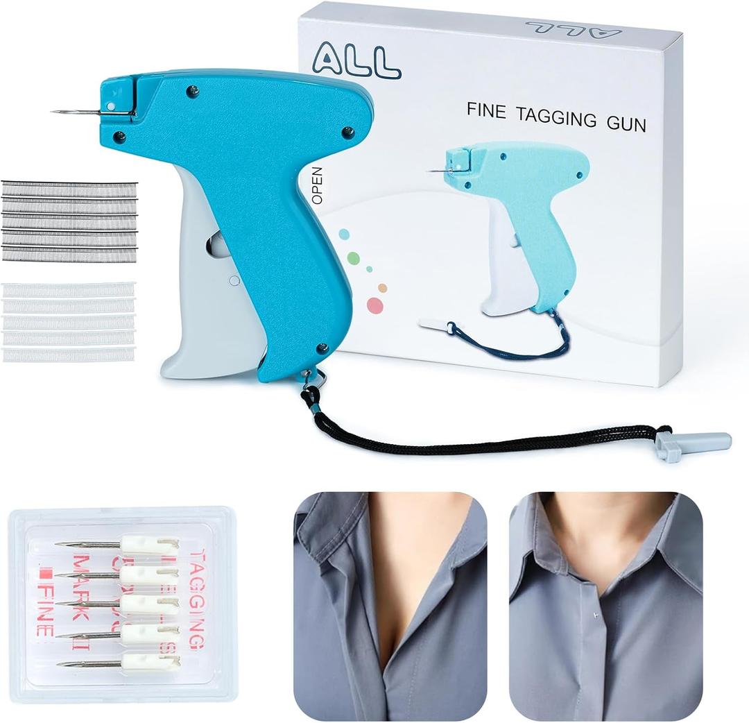 Stitch Gun, Stitchy Quick Clothing Fixer, Speedy Clothing Fixer, Clothing Stitch Gun 2024 Mini Stitch Gun with 6 Needles,500 Black & 500 White Fasteners (cyan-blue)