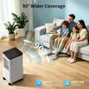 Portable Air Conditioners, 3-in-1 Portable AC Unit with Removable 2.6 Gal Water Tank, Dehumidifier & Fan,Evaporative Air Cooler Windowless with 3 Wind Speeds Swamp Cooler for Bedroom Office Garage