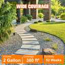 Mulch Glue, Rock Glue for Landscaping, Pea Gravel Binder 2 Gallon Max Cover, Strong Mulch Anchor, Rock Lock Landscape Adhesive for Slopes, Flower Beds, Driveway Edges, Fast Dry & Safe for Plants Pets