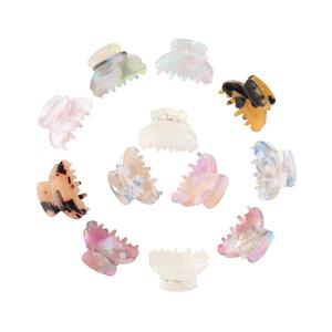 Claw Jaw Hair Clips 12PCS Small for Thin Hair Styling Mini Accessories Classic Clamp for Women Girls (Gilltter)