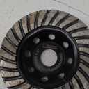 SHDIATOOL 4-1/2 Inch Turbo Row Diamond Grinding Cup Wheel for Concrete Granite Marble Masonry Brick Fits 7/8 Inch Arbor