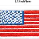 2 x 4Pcs USA American Flag Patches, Hook and Loop Embroidered Armband Flag Tactical Patches for Backpacks Hat Clothing Jackets.