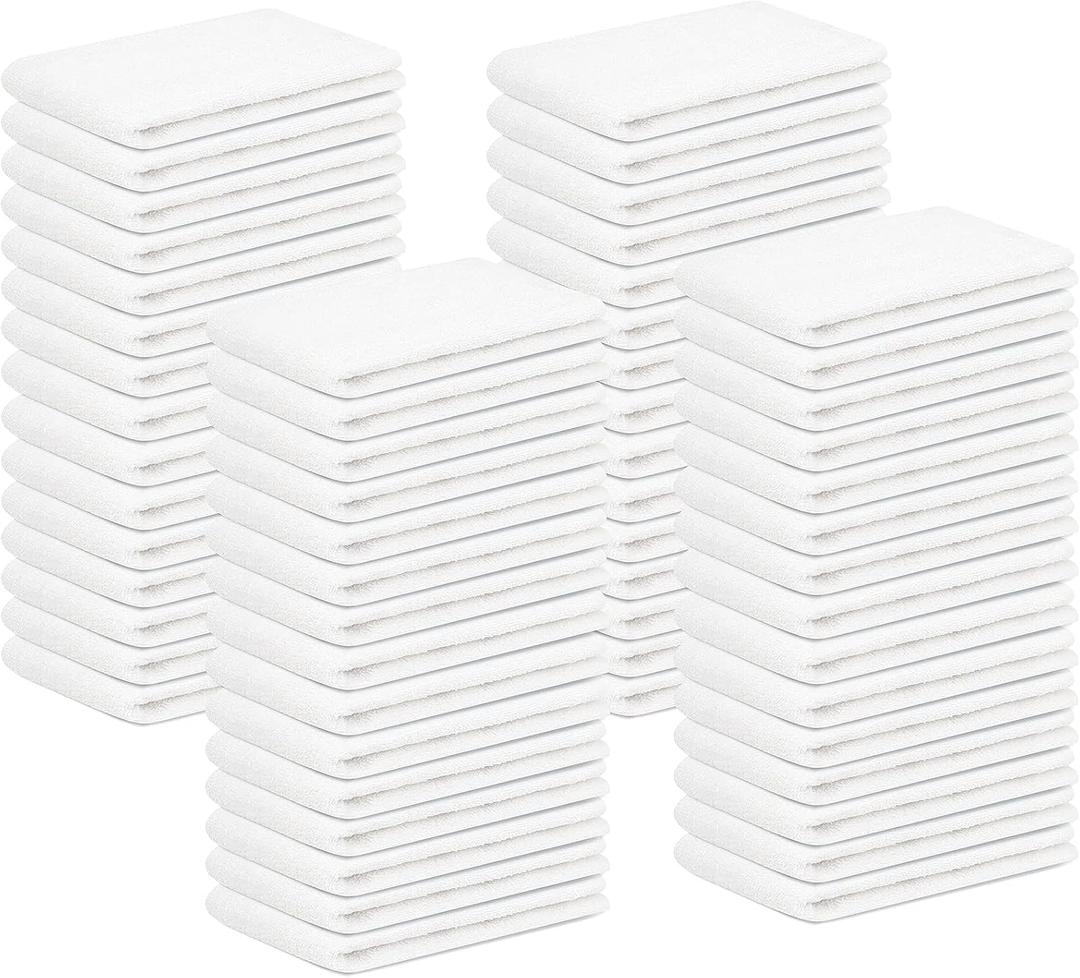 Terry Bar Mop Towels (Value Pack of 60) Size 14"x17" (White)  Absorbent and Durable, Multipurpose Cleaning Rags, Cotton Cleaning Towels, Terry Cloth Rags, Reusable Shop Rags