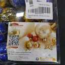 SHareconn 30ct 2.36 Inch Christmas Tree Balls Ornaments, Colored Shatterproof Plastic Decorative Baubles Decorations for Xmas Tree Decor Holiday Party Wedding Decoration (Red & Green Gold, 60mm)