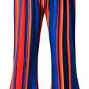 Kids Girls 60s 70s Hippie Costume Pants Set Fringe Vest Peace Flared Pants Outfits Accessories Set (10-12 Years, Blue)