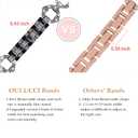 OULUCCI Bling Bands Compatible With Apple Watch Band Series 11 10 9 8 7 6 5 4 3 2 1 38mm 40mm 42mm 44mm 45mm 46mm Diamond Jewelry Metal O-Shape Elegant iwatch Bands For Women