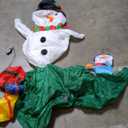 5 FT Christmas Inflatable Snowman Outdoor Yard Decorations, Xmas Blow up Snow Man Built-in Colorful Rotating LED & LED Lights, Winter Outside Decorations for Garden Patio Lawn Party Xmas Gifts