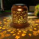 Solar Lanterns Outdoor Waterproof, Butterfly Gifts for Women, Solar Lights for Backyard Porch Patio Table Yard Balcony Lawn Pathway